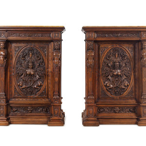 A Pair of Renaissance Revival Carved