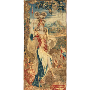 A Continental Wool Tapestry Depicting 2aa538