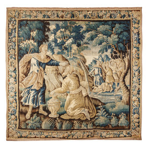 A Continental Wool Tapestry Depicting 2aa539