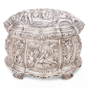 A Continental Silver Table Casket 20th 2aa563