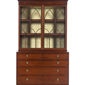 A George III Mahogany "Rent Collector's"