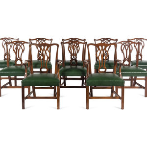 A Set of Ten George III Style Mahogany