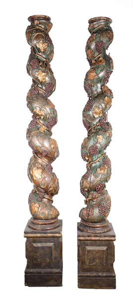 Pair of antique grapevine motif 2aa5dd