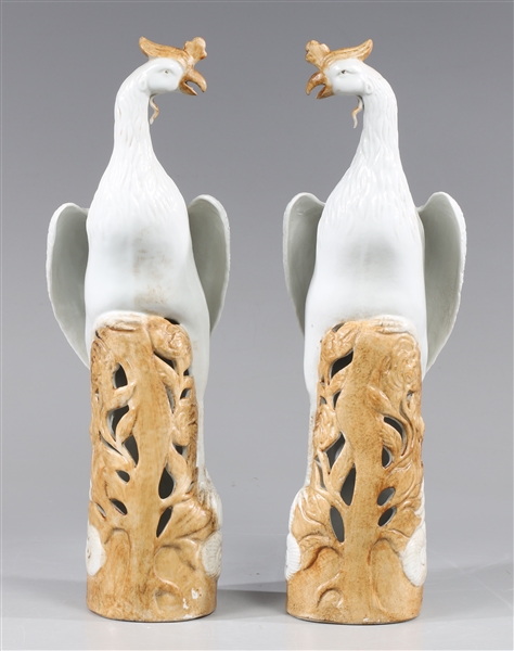 Pair of Chinese ceramic blanc de
