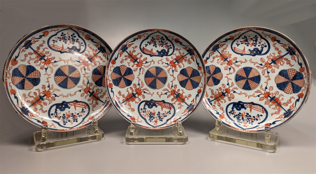 Set of three Chinese Imari underglazed 2aa632