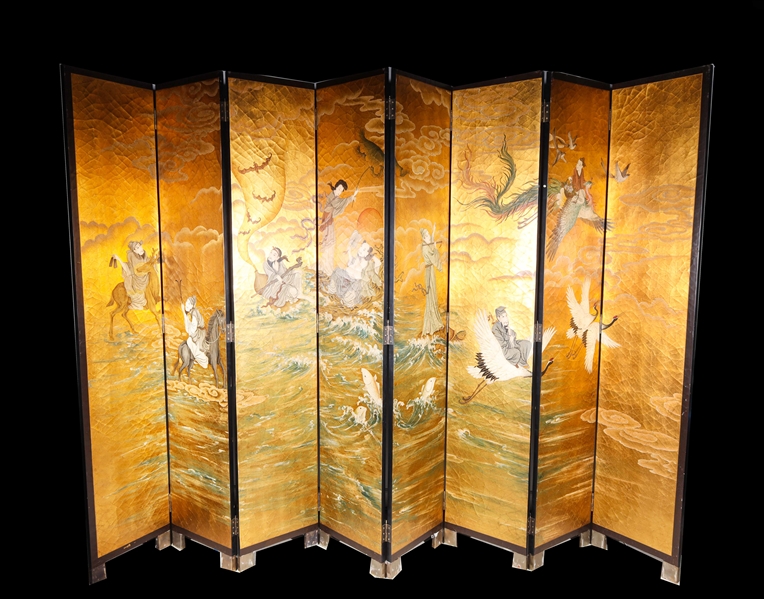 Large Chinese 8-panel coromandel
