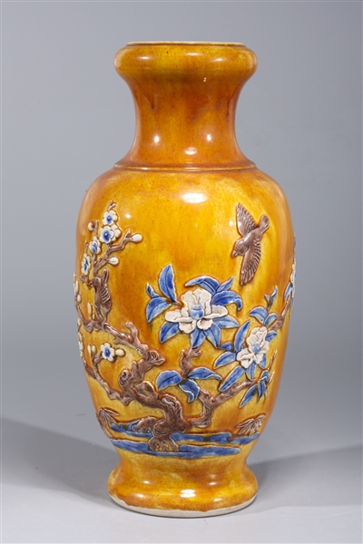 Chinese ochre glazed porcelain