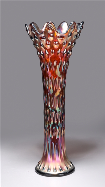 Early vintage tall carnival glass
