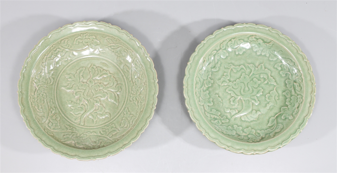 Pair of Chinese celadon glazed 2aa6d7