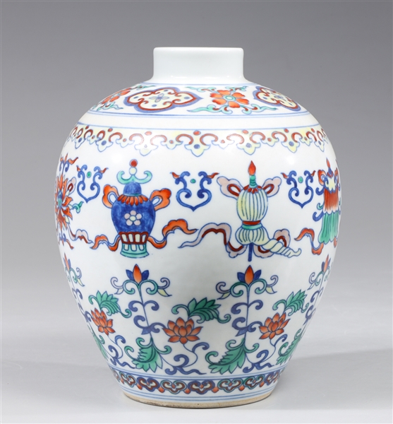 Chinese wucai enameled porcelain