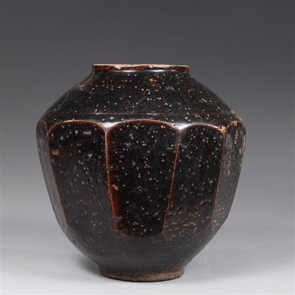 Antique Korean brown glazed stoneware