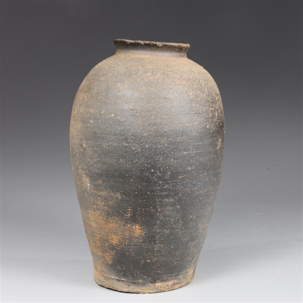 Antique Korean stoneware jar with