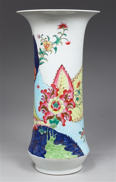 Tall Chinese unusual export enameled