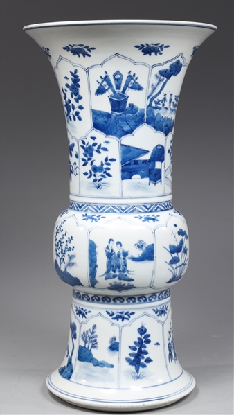 Tall Chinese blue and white porcelain