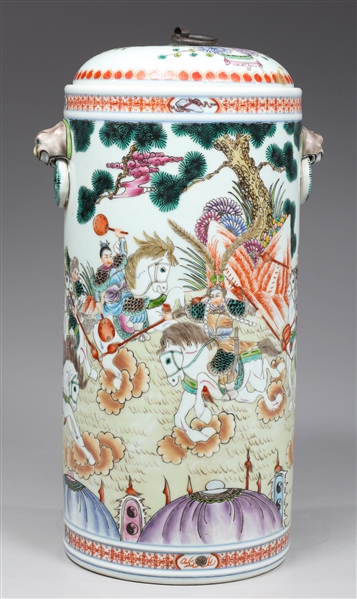 Chinese enameled porcelain cylindrical 2aa79f