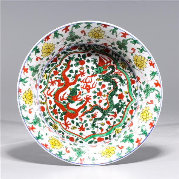 Chinese enameled porcelain dragon