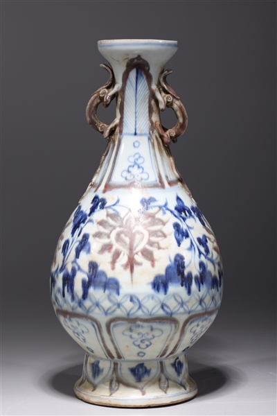 Chinese blue, white, and red porcelain