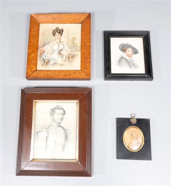 Group of four 18th century portraits 2aa7dc