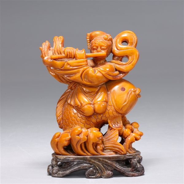 Chinese soapstone carving depicting 2aa8f6