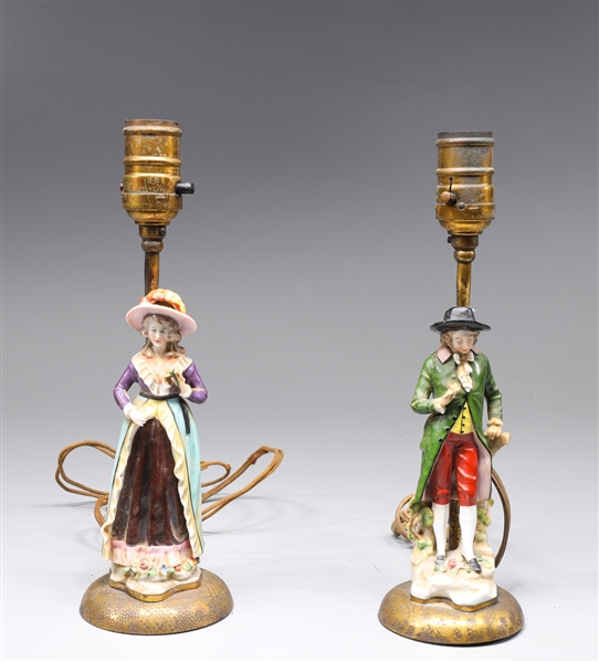 Pair of Meissen style figures,