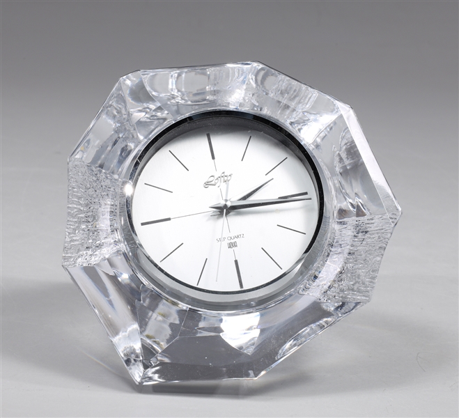 Lofty by Hoya crystal glass desk clock;