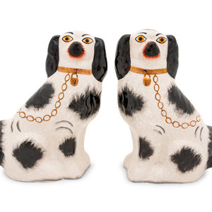 Two Pairs of Staffordshire Whippets