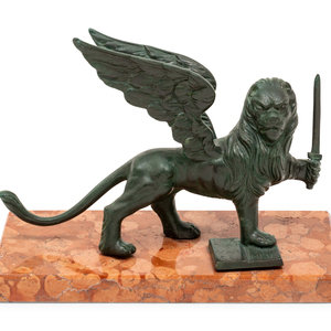 A Bronze Winged Lion of St Mark s patinated 2aa99a