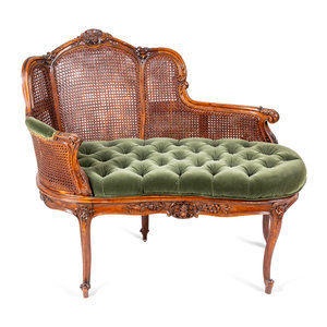 A Louis XV Style Caned Settee
20th