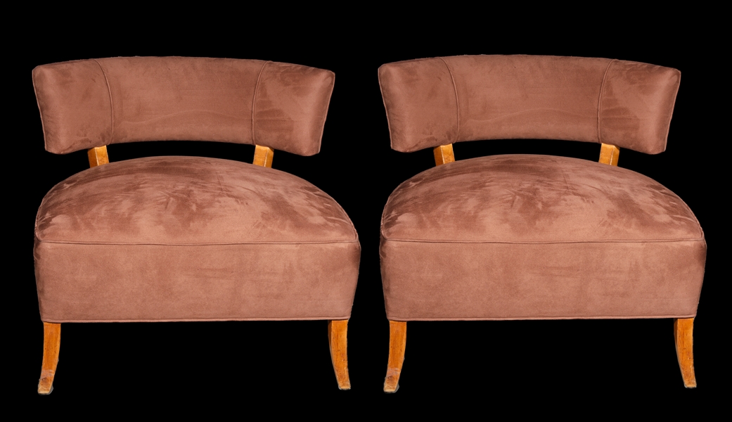 Pair of wood and upholstered William 2aa9c3