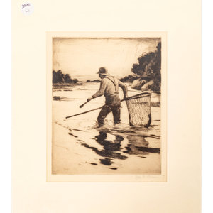 Ogden Pleissner American 1905 1983 Reflections Drypoint 2aaa07