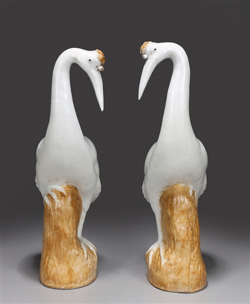 Pair of Chinese porcelain crane 2aaa12