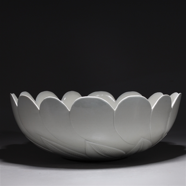 Chinese white glazed porcelain flower