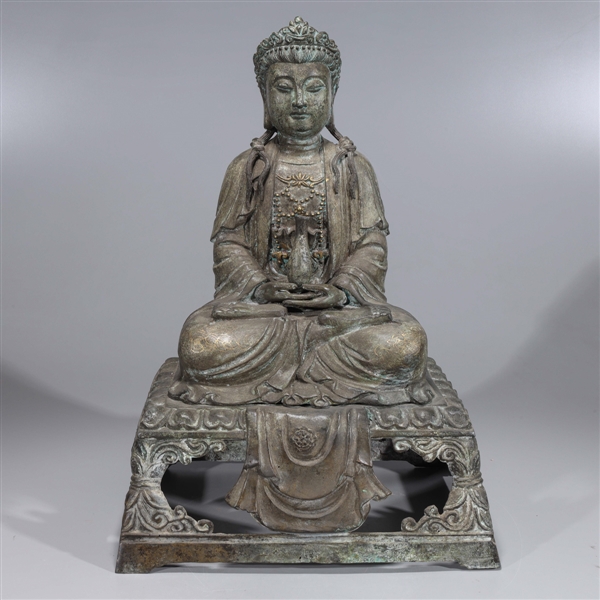 Chinese bronze seated Buddha statue 2aaa93