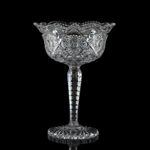 A Brilliant Period Cut Glass Compote Height 2aab32