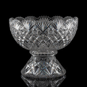 A Brilliant-Period Cut Glass Punch Bowl