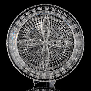 A Cut Glass Charger Attributed 2aab36