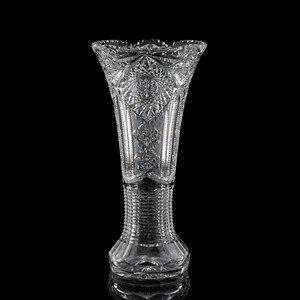 A Brilliant-Period Cut Glass Trumpet