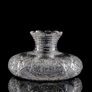 A Brilliant-Period Cut Glass Vase with