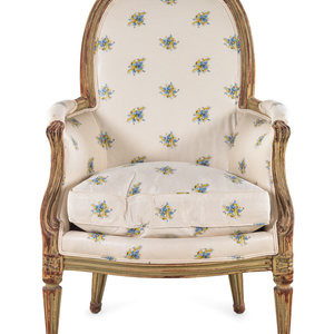 A Louis XVI Style Painted Bergère
Late