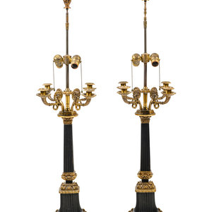 A Pair of Empire Style Four-Light