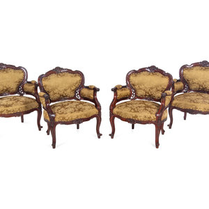 A Set of Four Rococo Style Upholstered 2aac9c