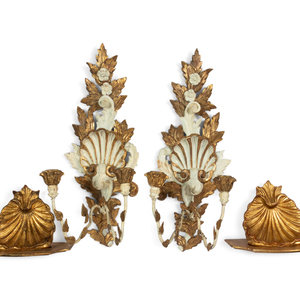 A Pair of Italian Giltwood and