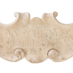 An Italian Carved Marble Plaque
Likely