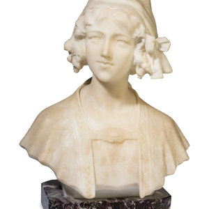 An Italian Carved Alabaster Bust 2aacaf