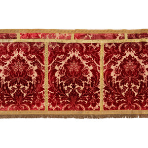 A Red Damask Altar Cloth Late 19th Early 2aacc1