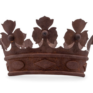 A Cast and Wrought Iron Crown Form 2aacbd