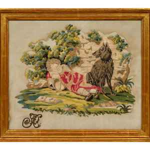 An Italian Needlework Picture 19th 2aaccb