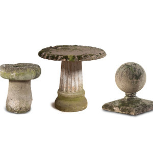 Two Cast Stone Garden Tables and 2aacff