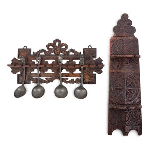 Two Carved Spoon Racks
18th Century