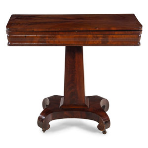 A Classical Mahogany Flip Top Table Mid 19th 2aad45